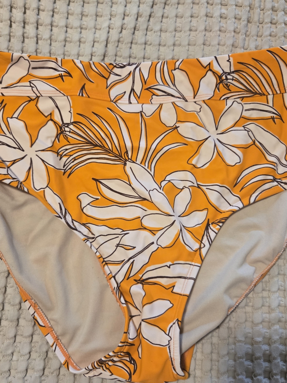 Kona Sol Orange Floral Bikini Bottom